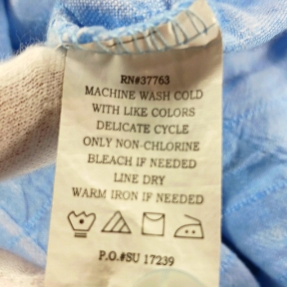 Cubavera XL Casual Button Down Shirt Linen/ Rayon Blue Men's Short Sleeve....... - Picture 5 of 10